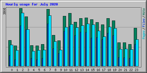 Hourly usage for July 2020