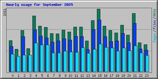 Hourly usage for September 2025