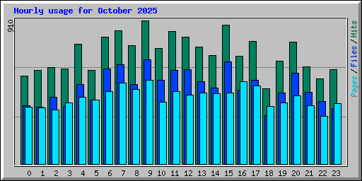 Hourly usage for October 2025