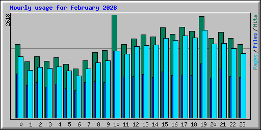 Hourly usage for February 2026